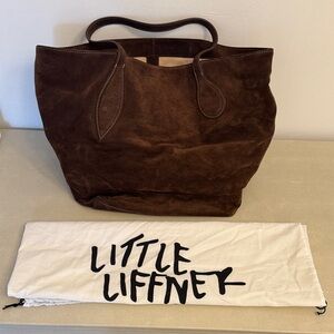 Little Liffner Brown Suede Sprout Tote Bag